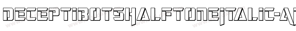 DeceptibotsHalftoneItalic-ABA6字体转换