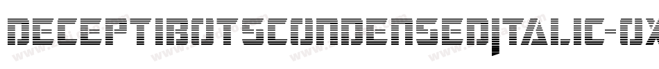 DeceptibotsCondensedItalic-OX5O字体转换