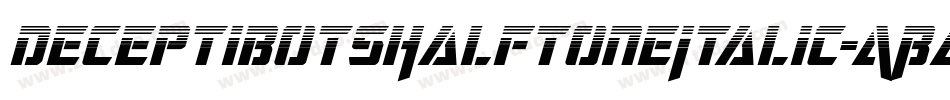 DeceptibotsHalftoneItalic-ABA6字体转换
