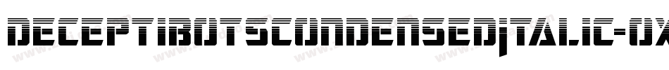 DeceptibotsCondensedItalic-OX5O字体转换