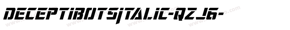 DeceptibotsItalic-qzJ6字体转换