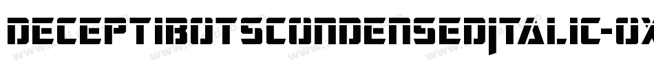 DeceptibotsCondensedItalic-OX5O字体转换