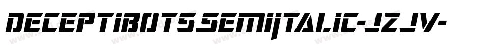 DeceptibotsSemiItalic-jzJv字体转换