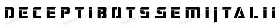 DeceptibotsSemiItalic-jzJv字体转换