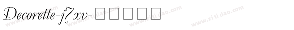 Decorette-j7xv字体转换