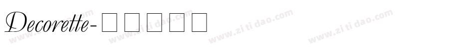 Decorette字体转换