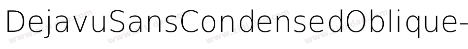 DejavuSansCondensedOblique-mVzj字体转换