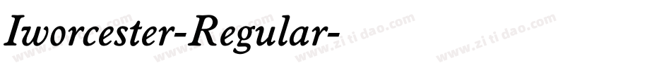Iworcester-Regular字体转换
