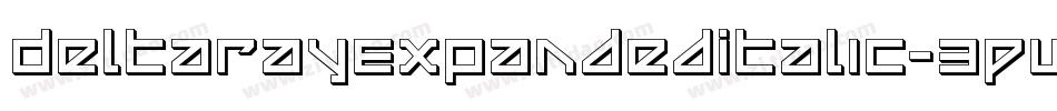DeltaRayExpandedItalic-3PW3字体转换