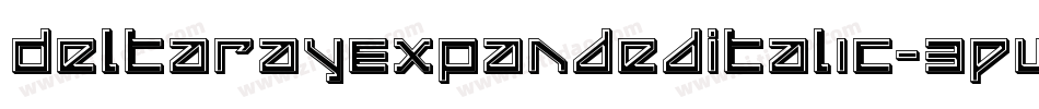 DeltaRayExpandedItalic-3PW3字体转换