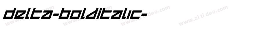 Delta-BoldItalic字体转换