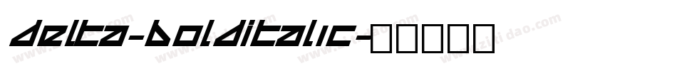 Delta-BoldItalic字体转换