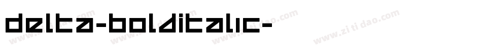 Delta-BoldItalic字体转换