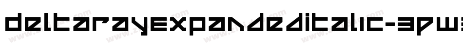 DeltaRayExpandedItalic-3PW3字体转换