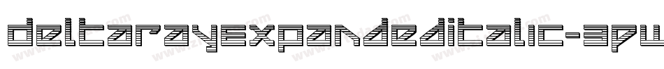 DeltaRayExpandedItalic-3PW3字体转换
