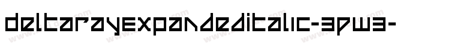 DeltaRayExpandedItalic-3PW3字体转换