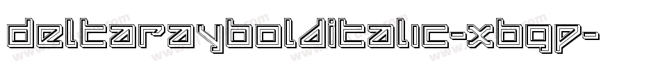 DeltaRayBoldItalic-XBgP字体转换