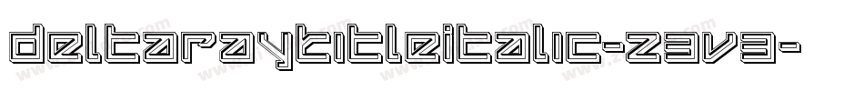 DeltaRayTitleItalic-z3v3字体转换