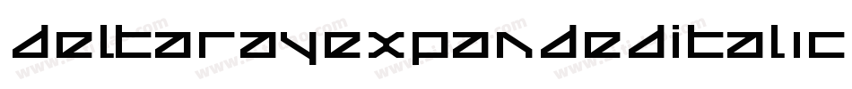 DeltaRayExpandedItalic-3PW3字体转换