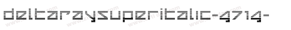 DeltaRaySuperItalic-G71G字体转换