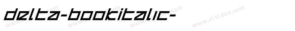 Delta-BookItalic字体转换