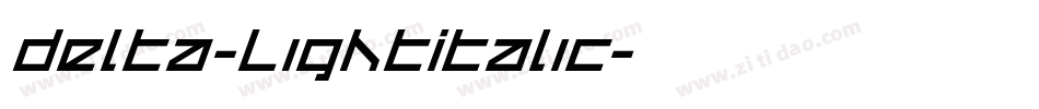 Delta-LightItalic字体转换