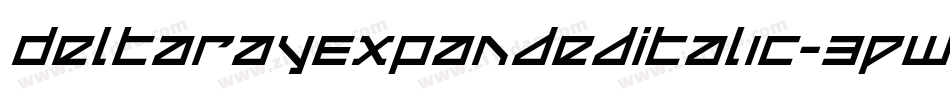 DeltaRayExpandedItalic-3PW3字体转换