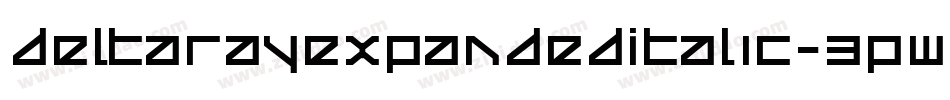 DeltaRayExpandedItalic-3PW3字体转换