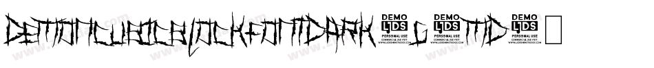 DemoncubicblockfontDark-G3MD字体转换