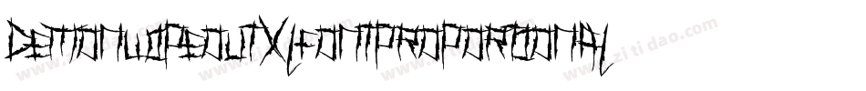 Demonwipeoutxlfontproportional-7OqP字体转换