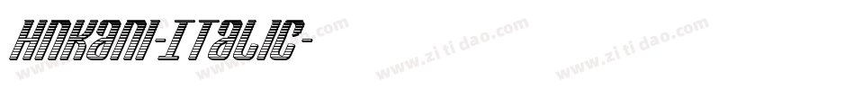 HNkani-Italic字体转换