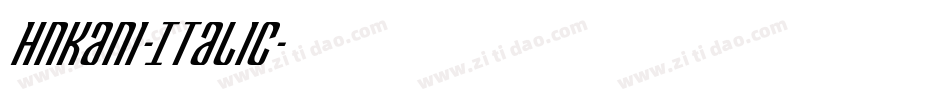 HNkani-Italic字体转换