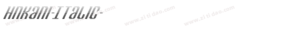 HNkani-Italic字体转换