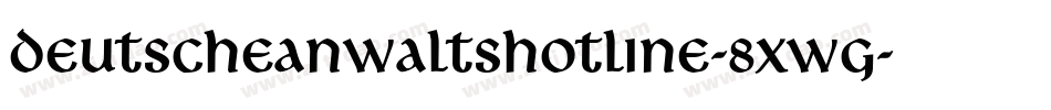 DeutscheAnwaltshotline-8xwg字体转换