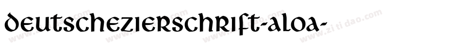 DeutscheZierschrift-ALOA字体转换