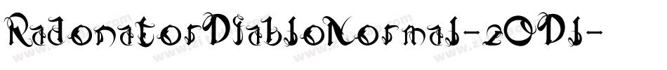 RadonatorDiabloNormal-2ODl字体转换