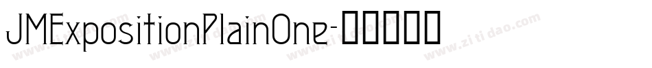 JMExpositionPlainOne字体转换