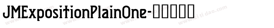 JMExpositionPlainOne字体转换