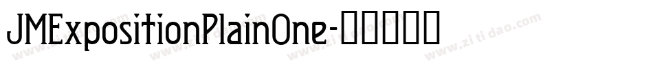 JMExpositionPlainOne字体转换