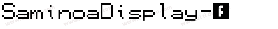 SaminoaDisplay字体转换