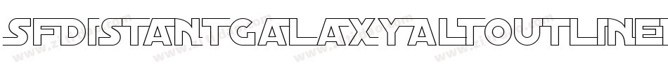 SfDistantGalaxyAltoutlineItalic-ZJDZ字体转换