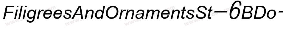FiligreesAndOrnamentsSt-6BDo字体转换