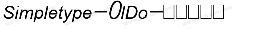 Simpletype-0lDo字体转换