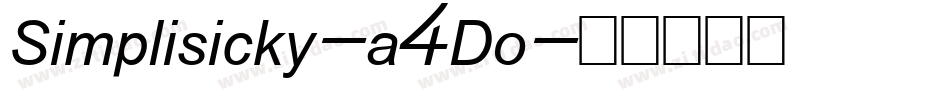 Simplisicky-a4Do字体转换