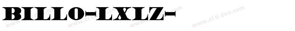 Billo-lxlZ字体转换