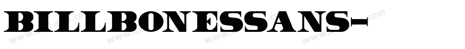 billbonessans字体转换