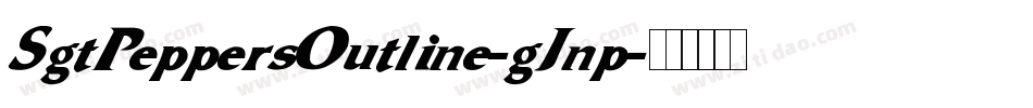 SgtPeppersOutline-gJnp字体转换