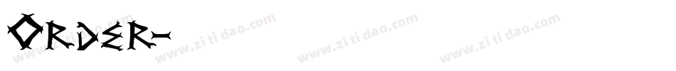 Order字体转换