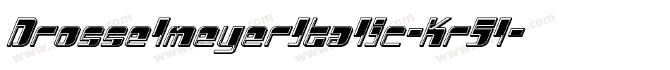 DrosselmeyerItalic-Kr5l字体转换