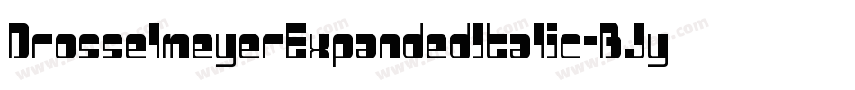 DrosselmeyerExpandedItalic-BJy8字体转换